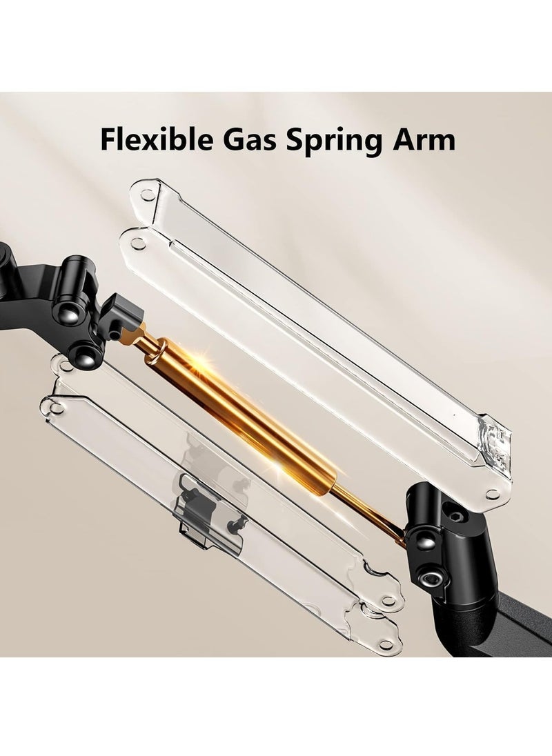TIGER Single Monitor Mount – Gas Spring Monitor Arm with Full Motion, Adjustable VESA Bracket, Fits 17 to 27 Inch Monitors, Holds up to 14.3 lbs – Ergonomic Desk Mount for Home & Office Use  - Image 4