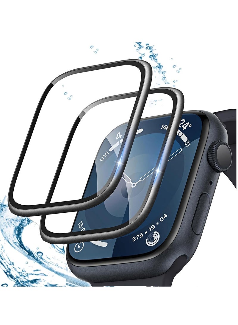 BORTONY Screen Protector for Apple Watch Series 7 45mm 2-Piece Protective Film Crystal Clear Protector - Image 1
