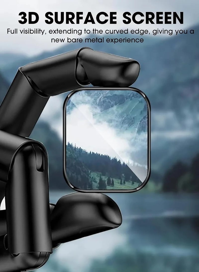 BORTONY Screen Protector for Apple Watch Series 7 45mm 2-Piece Protective Film Crystal Clear Protector - Image 2