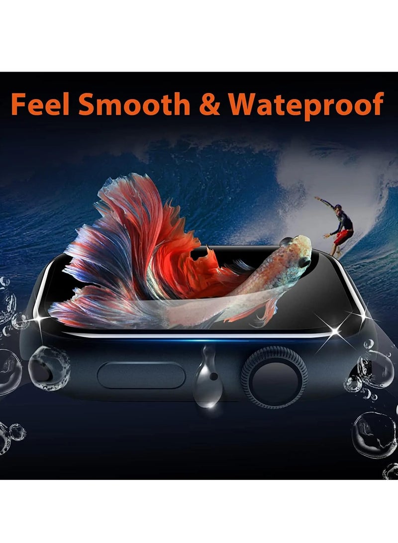 BORTONY Screen Protector for Apple Watch Series 7 45mm 2-Piece Protective Film Crystal Clear Protector - Image 4