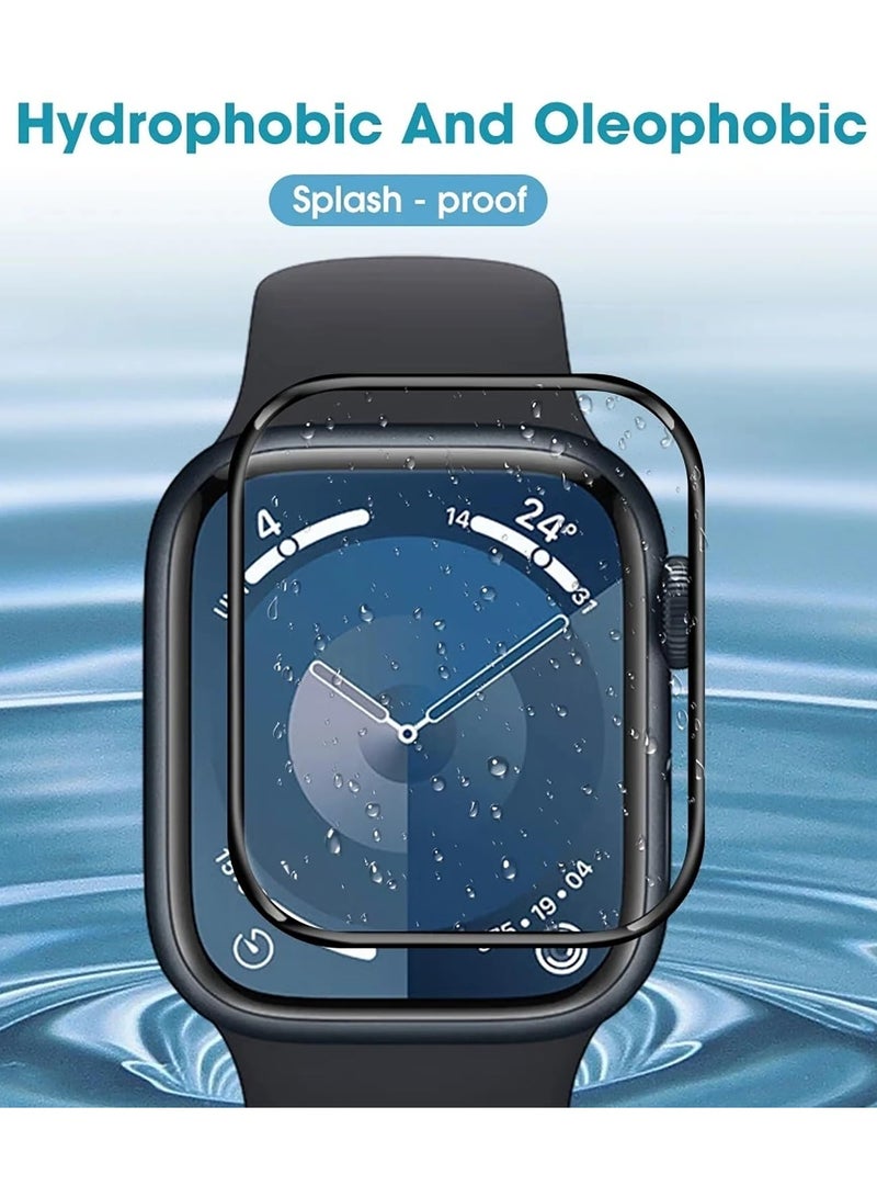 BORTONY Screen Protector for Apple Watch Series 7 45mm 2-Piece Protective Film Crystal Clear Protector - Image 5