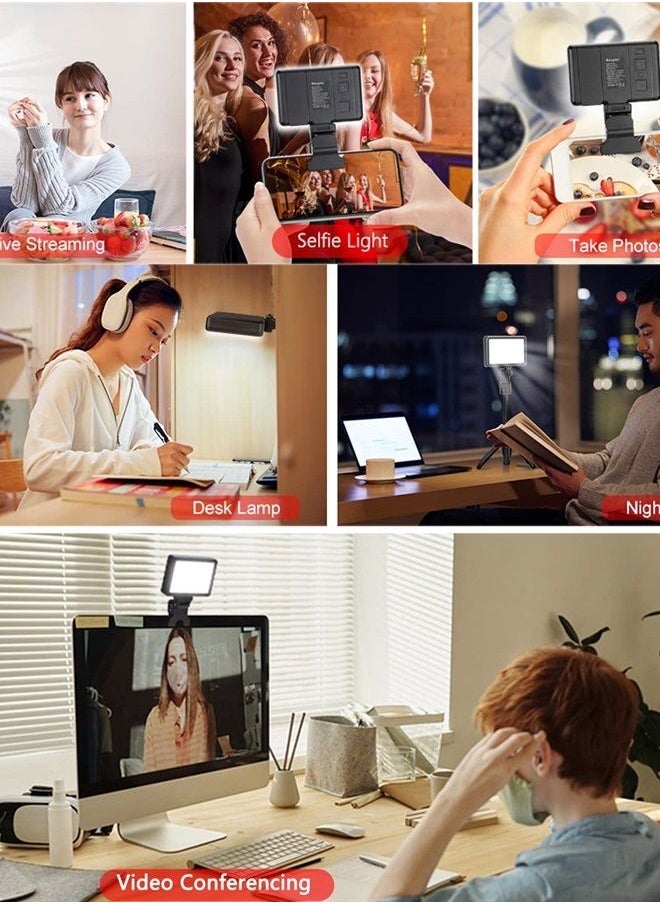 King Ma Portable Selfie Light, 3 Models Phone Light LED Video Clip Light Rechargeable Streaming Filming Light for TikTok Live Streaming, Video Conference Lighting, YouTube, Zoom Meetings, Makeup  - Image 4