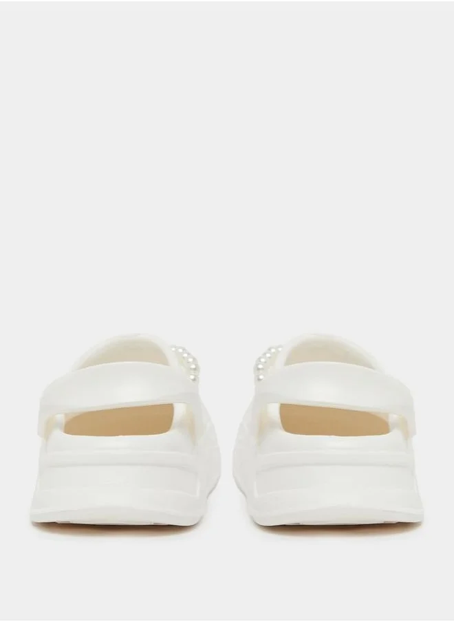 ستايلي Embellished Clogs with Backstrap