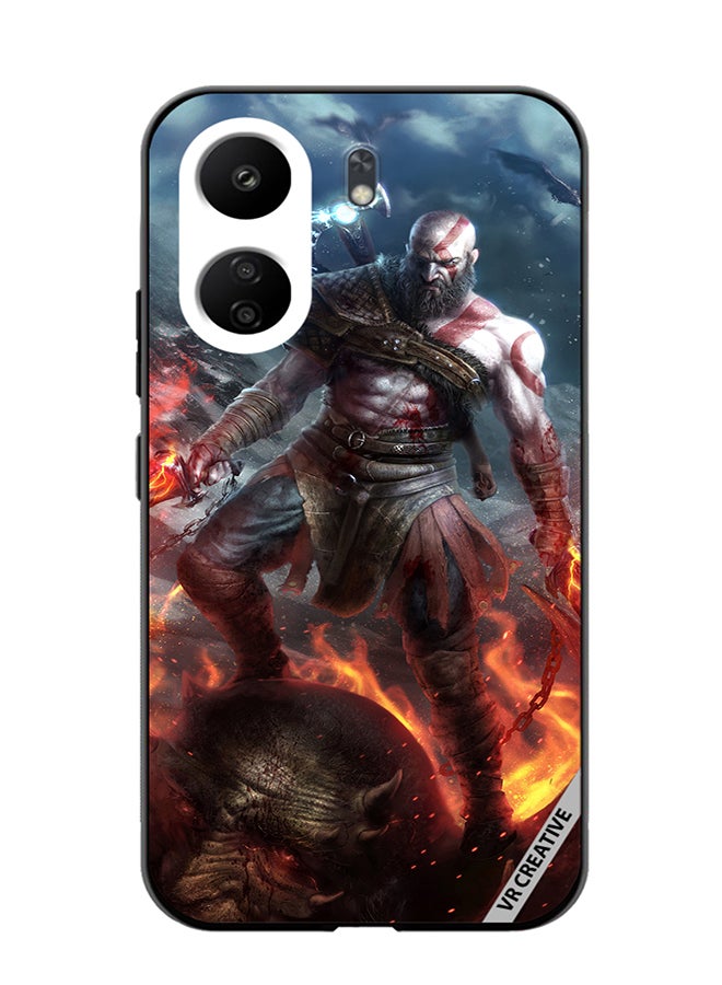 VR CREATIVE Protective Case Cover For Xiaomi Redmi 13C Kratos God Of War Game Design Multicolour - Image 1