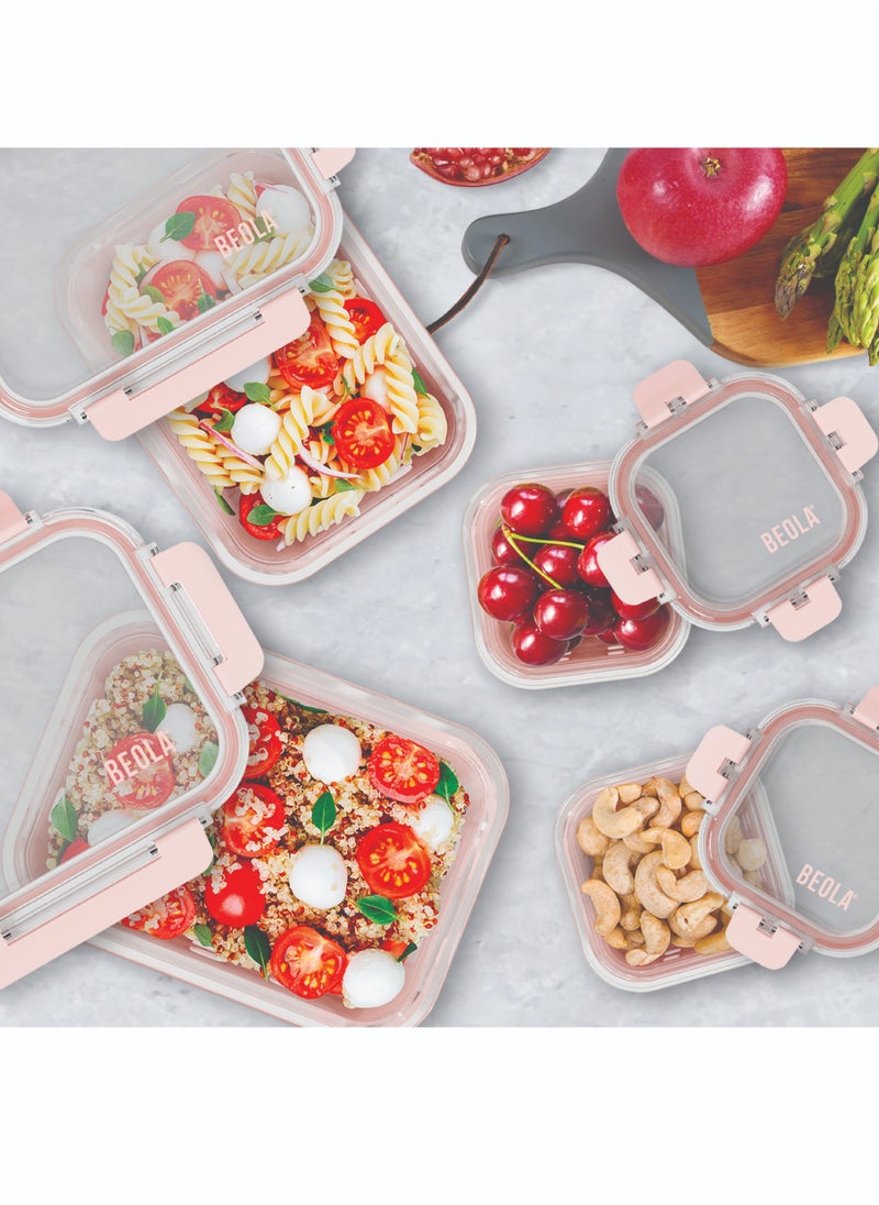 Set of 2 Glass Food Storage Containers with Airtight Lids and Silicone Protection, Leakproof Food Organizer, Freezer, Dishwasher, Microwave Safe, Kitchen Organizer for Food (320ml, Blush Pink) - pzsku/Z4F66D47DE54CA49956B1Z/45/_/1722164679/89780ab8-176f-45b4-9699-3d9abe41b682