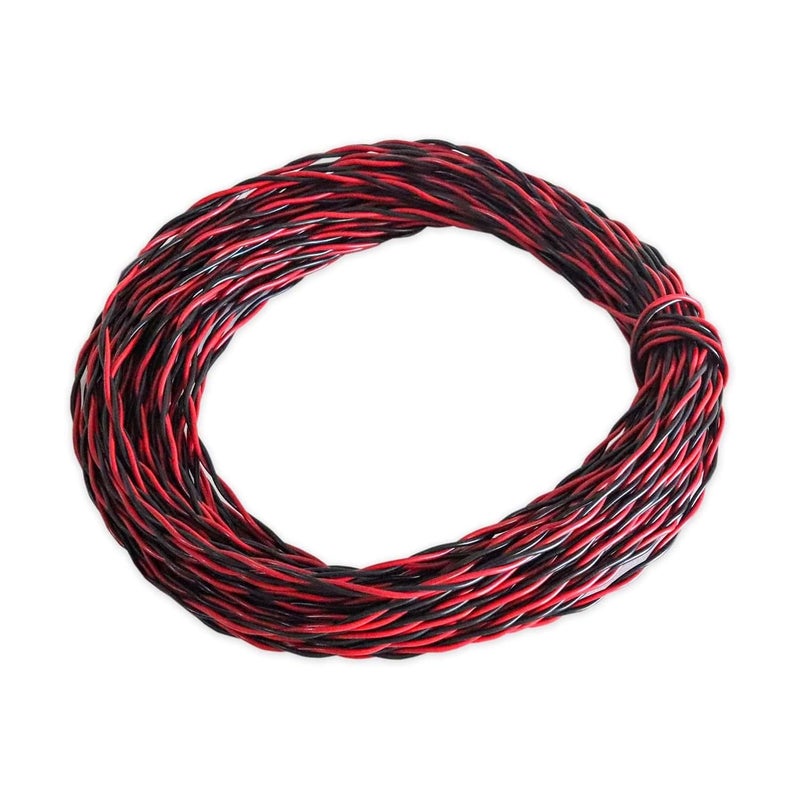 Glare Max Twisted 2 Core 1mm PVC Insulated Copper Wire 220240 Volt for Home Office Industrial Electrical Uses etc 10 Meter RedBlack - Image 2