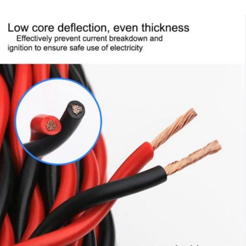Glare Max Twisted 2 Core 1mm PVC Insulated Copper Wire 220240 Volt for Home Office Industrial Electrical Uses etc 10 Meter RedBlack - Image 4