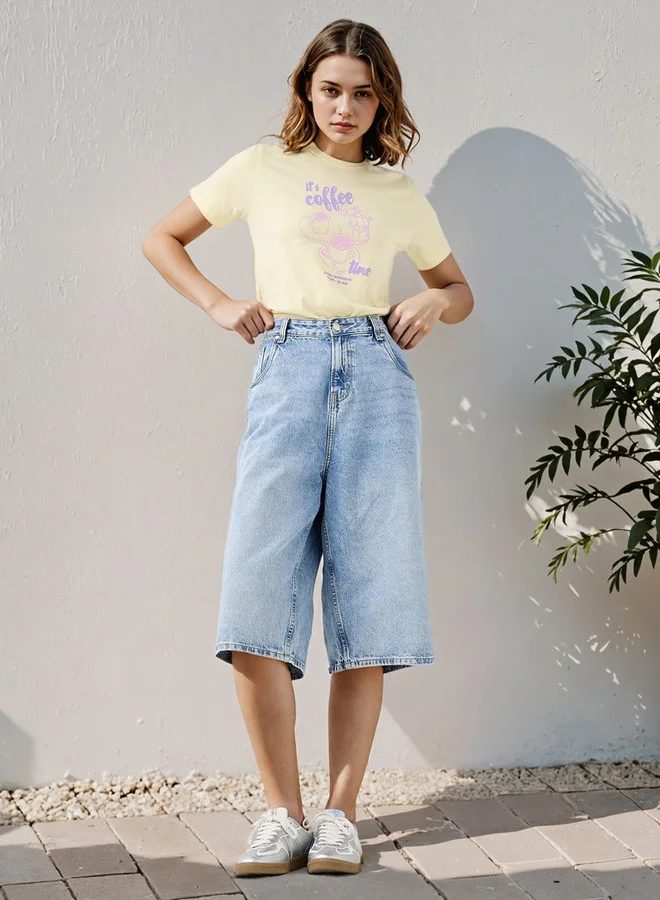 سبلاش فيڤ تيشيرت بطباعة جرافيك