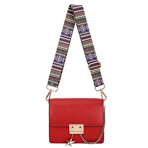 ZOOEASS Wide Shoulder Strap Adjustable Replacement Belt Guitar Style Crossbody Bag Handbag Strap Multicolor Canvas Straps(Wide:1.4in) (Stripe) - Image 4