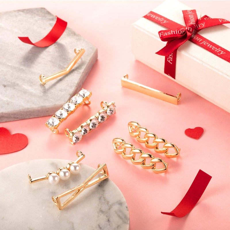 Waydress 18 Pcs Shoelace Charms for Sneakers DIY Shoelaces jewelry Decorations Clips Faux Pearl Rhinestones Shoe Charms for Sneakers Casual Shoes Women Christmas - Image 5