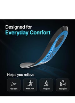 Frido Frido Dual Gel Heavy Duty Trimmable Insoles, For Loose Shoes or Replacing Existing Insoles, Thick Shoe Inserts, Extra Comfort and Support, Proudly Made in India, (Size 5-8 UK) - Pack of 2 Pairs  - Image 4