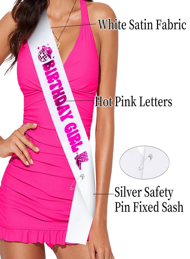BAHABY Birthday Girl Sash Hot Pink Disco Cowgirl Birthday Sash for Women Girls Western Cowgirl Party Favors - Image 4