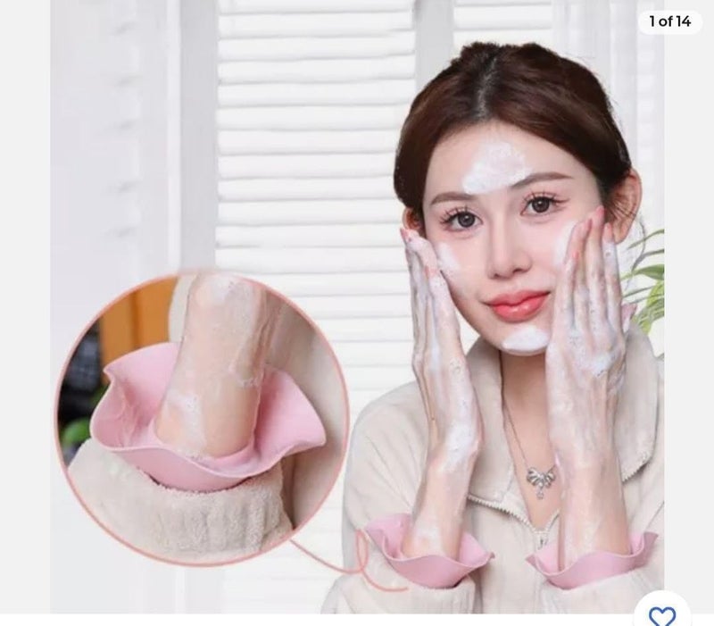 Silicone Face Washing Wristbands, Splash Proof Spa Facial Cuff Sleeves, Waterproof Wrist Guard, 1 Pair - Image 2