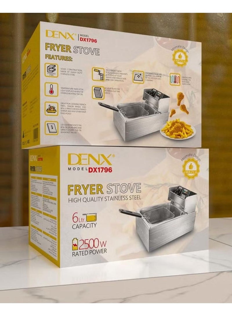 Denx 6 liter 2500 watt electric oil can with lid - Image 4