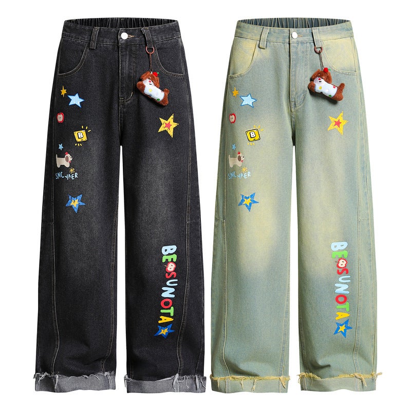 Unisex Casual Daily Denim Jeans - Image 4