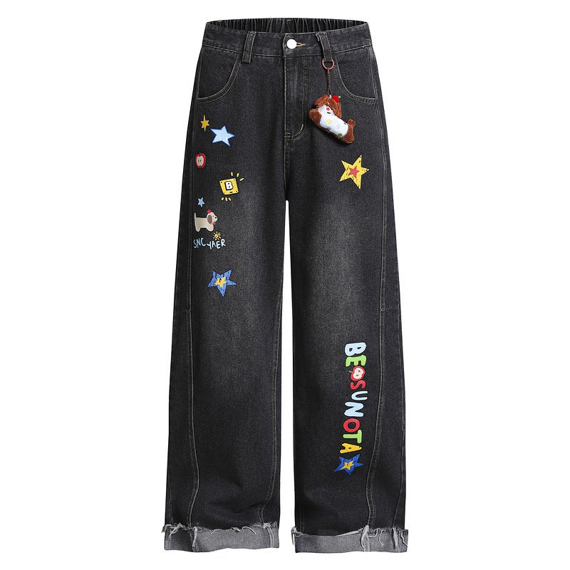 Unisex Casual Daily Denim Jeans - Image 3
