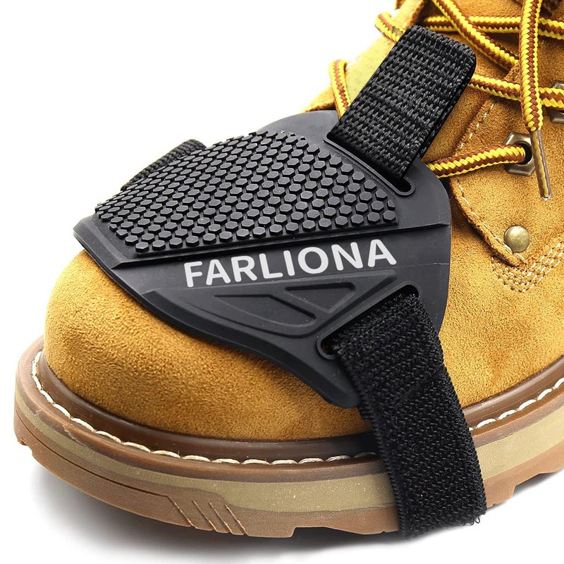 FARLIONA 2 PCS Motorcycle Motorbike Shift Pad Shoe Boot Protector Cover Useful Rubber Gear Shifter Accessories for Men Women Black Medium - Image 3