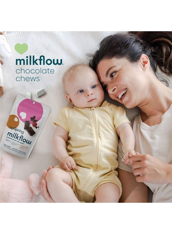 UpSpring ميلك فلو سوفت تشيوز، مكمل للرضاعة الطبيعية مع الحلبة والشوك المقدس | نكهة الشوكولاتة والتوت | مكمل للرضاعة لدعم إمدادات حليب الثدي واستعادة الإلكتروليتات* | 28 حبة - Image 4