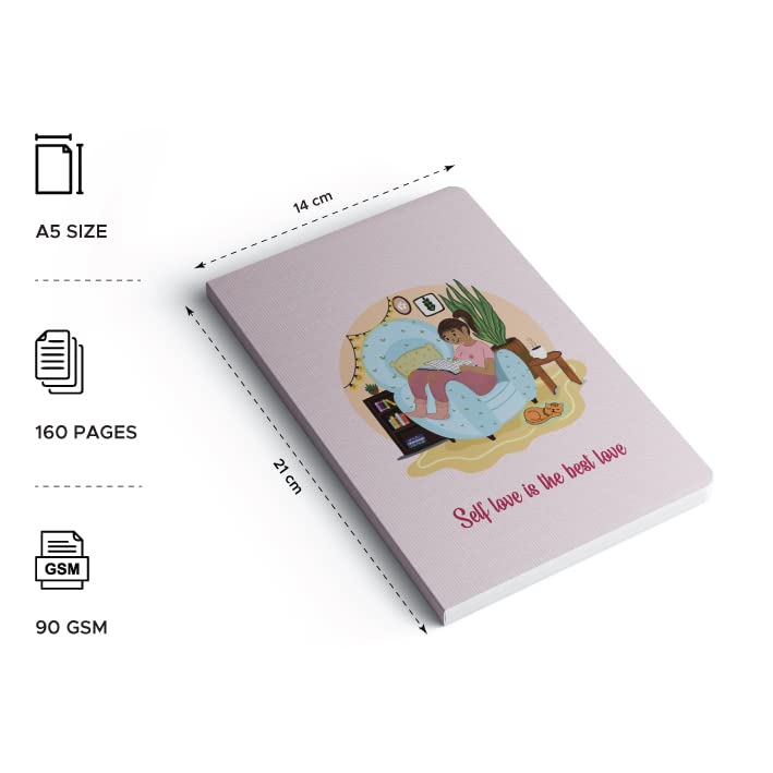 FACTOR NOTES A5 Notebook: Ruled | 90 GSM | 160 Pages (Self Love) - Image 3