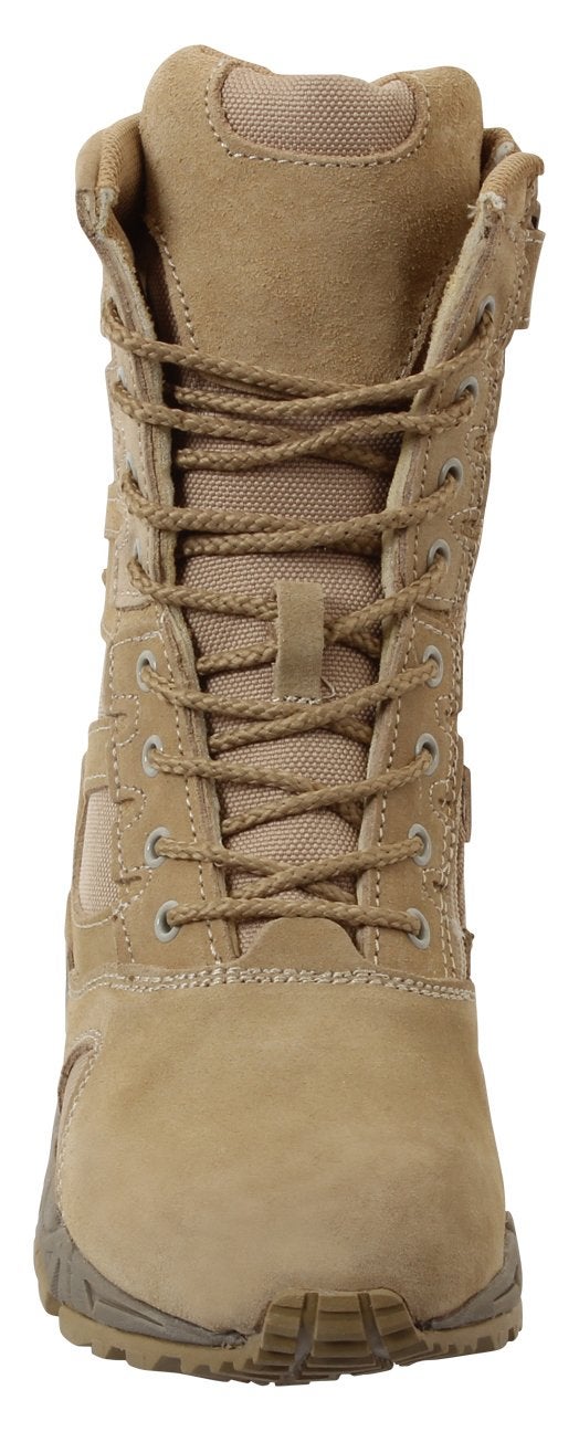 Rothco Forced Entry Deployment Boot with Side Zipper – 8 Inch Tactical Uniform Boots – Tan – 14 Regular - Image 3