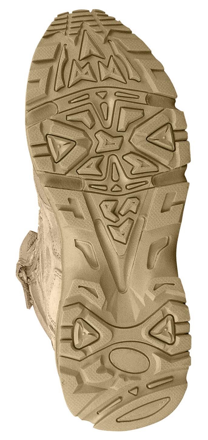 Rothco Forced Entry Deployment Boot with Side Zipper – 8 Inch Tactical Uniform Boots – Tan – 14 Regular - Image 4
