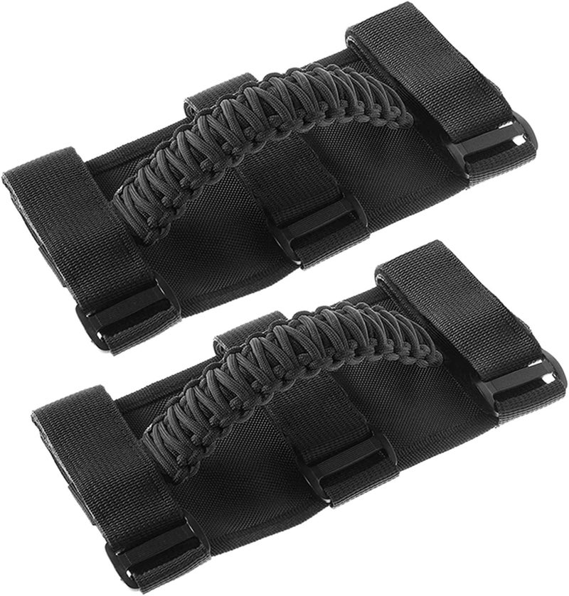 Savadicar 2 x Roll Bar Grab Handles Grip Handle for Jeep Wrangler YJ TJ JK JL & Gladiator JT 1987-2023, UTV, ATV, Interior Accessories, Black - Image 1