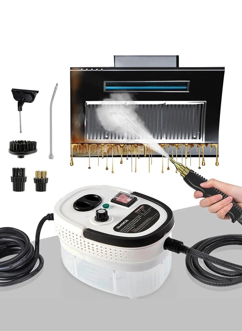 تشابي لاين  جهاز بخار يدوي CHAPPELINE BR02 مع ضغط عالٍ لتنظيف المنزل والسيارة والشقوق والمطبخ والحمام والبلاط - أبيض - Image 1