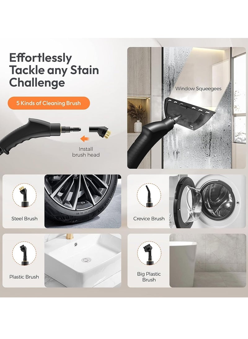 تشابي لاين  جهاز بخار يدوي CHAPPELINE BR02 مع ضغط عالٍ لتنظيف المنزل والسيارة والشقوق والمطبخ والحمام والبلاط - أبيض - Image 3