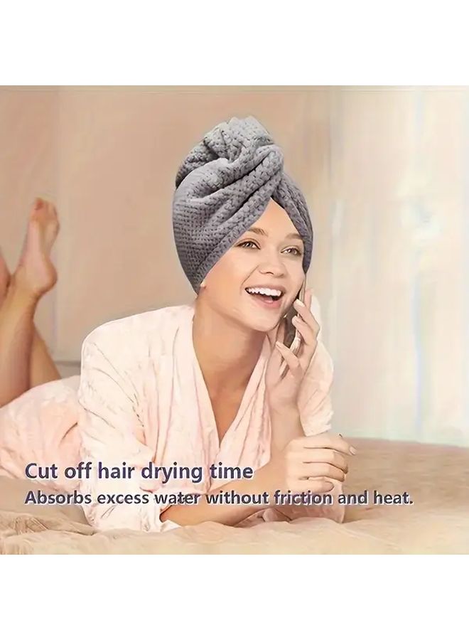 Pink Quick Dry Microfiber Hair And Body Wrap Towel Super Absorbent Soft With Button Closure For Travel - Image 1