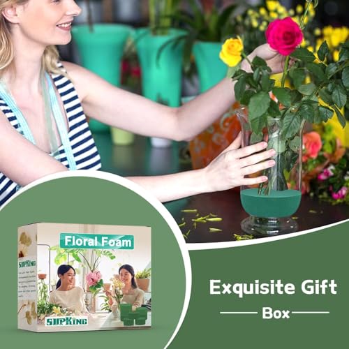 SupKing 8 Pcs Round Floral Foam 4.5", Green Wet Dry Flower Foams Florist Blocks Plant Foam for Craft Artificial and Fresh Flower Arrangements - Image 5
