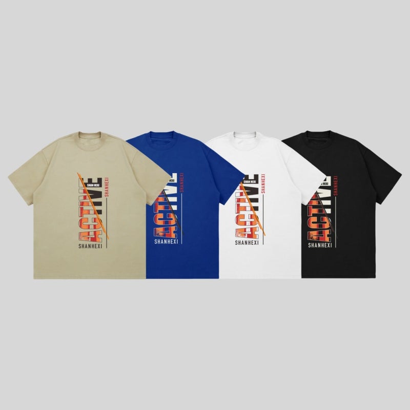 American Style Black Short-Sleeved T-Shirt Oversize Summer Creative Letter Printed Loose Casual Heavy Top Ins Men - Image 3