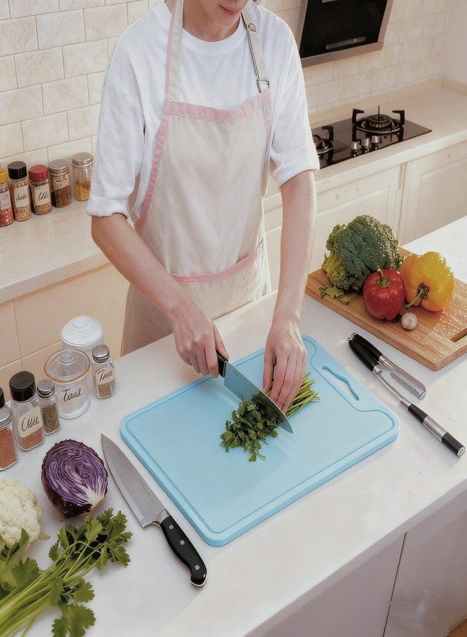 Jerliflyer Silicone Cutting Board,8.6 * 11.8in BPA Free Flexible Kitchen Chopping Board for Meat, Vegetables and Fruit,Dishwasher Safe(Blue) - Image 2
