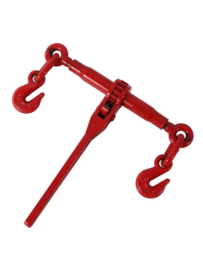LAWAZIM Heavy Duty Ratcheting Load Binder with Hooks, 3/8 - 5/16 inch - Image 1