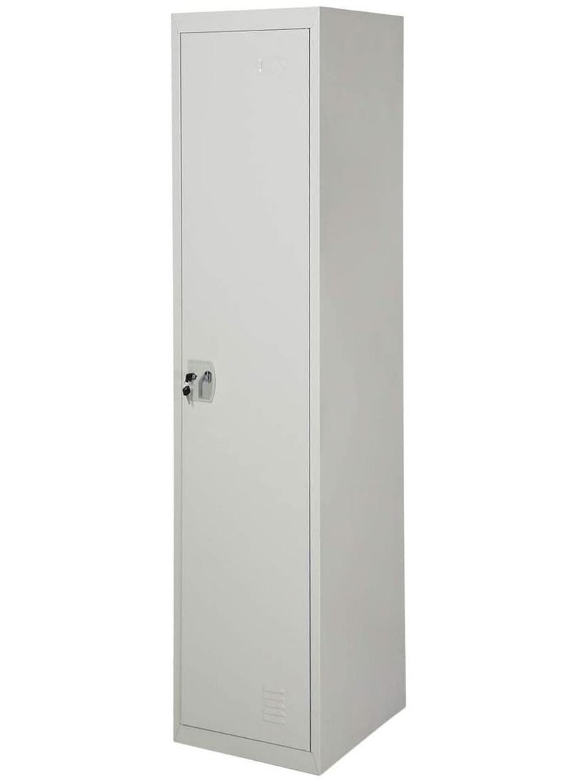 SULSHA - Single Door Metal Steel Locker Steel Cabinet With Key Grey - Image 1