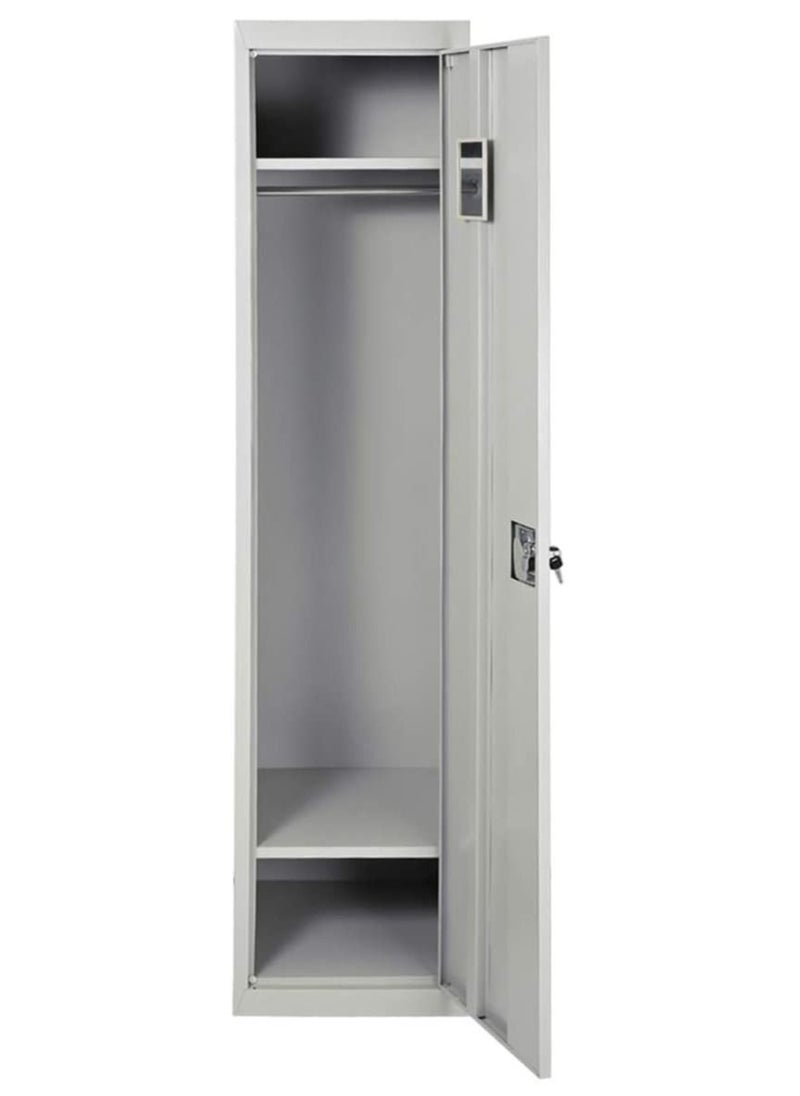 SULSHA - Single Door Metal Steel Locker Steel Cabinet With Key Grey - Image 1