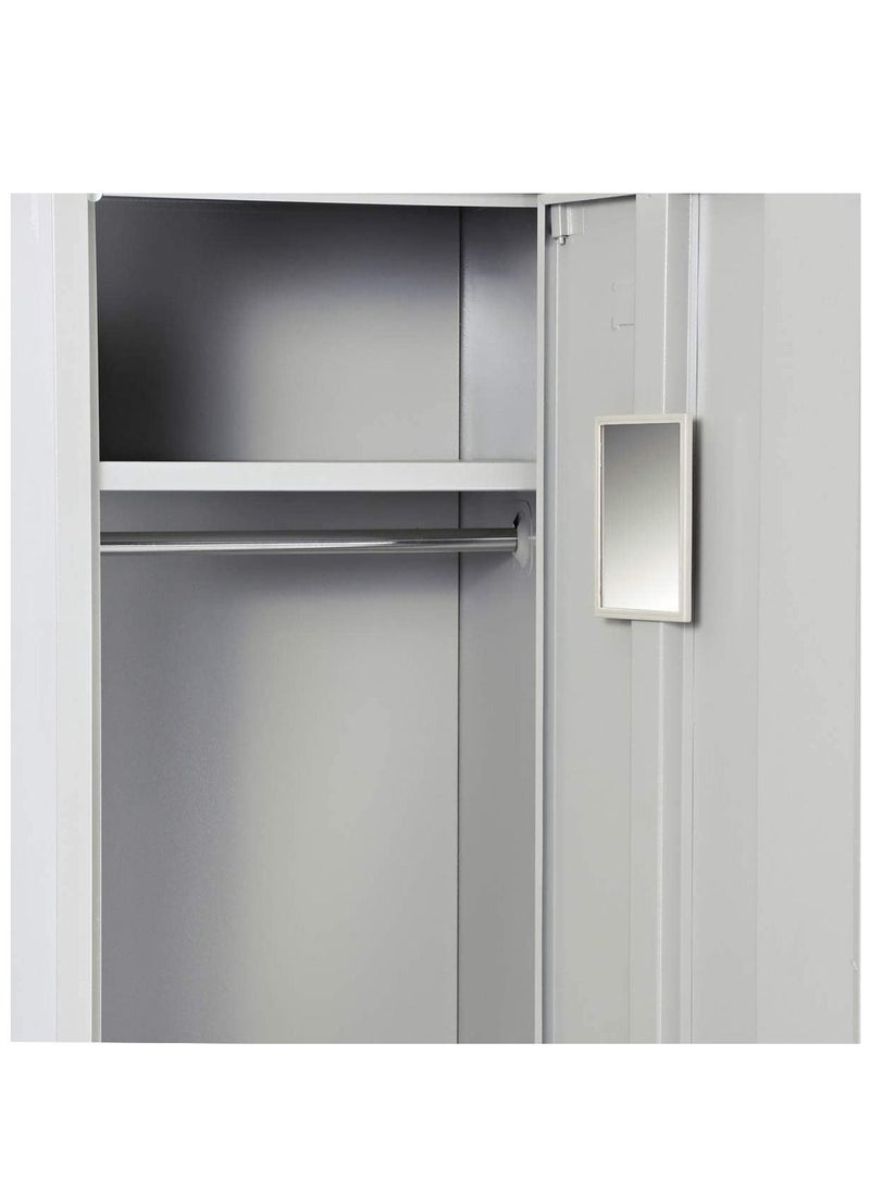 SULSHA - Single Door Metal Steel Locker Steel Cabinet With Key Grey - Image 1