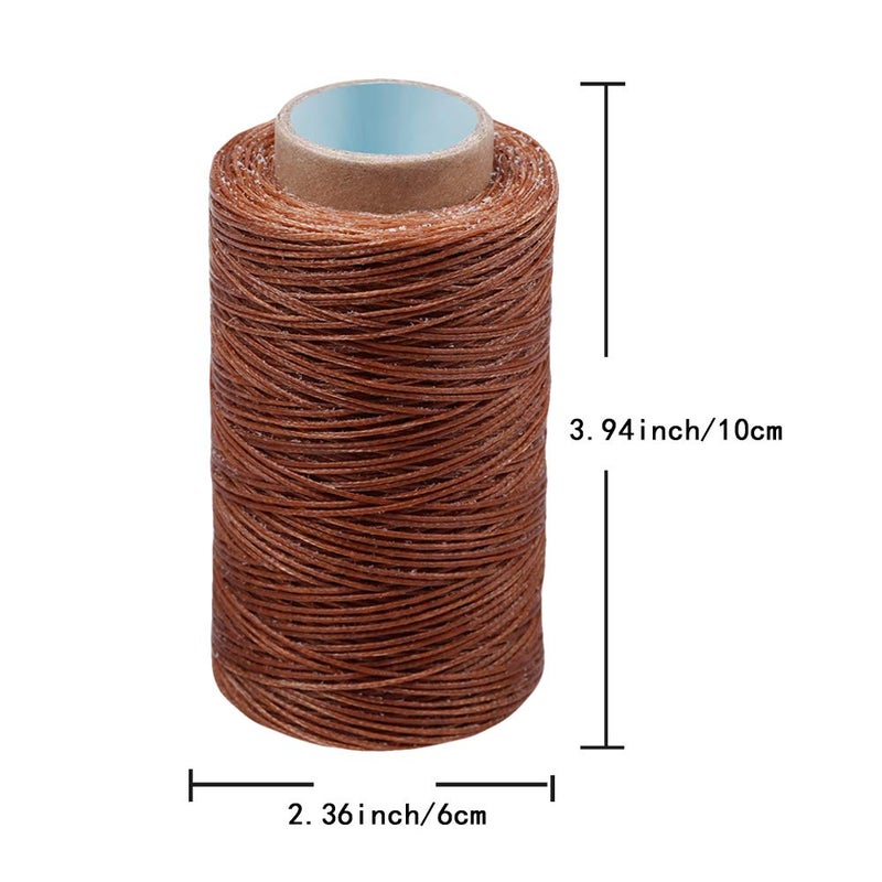 Butuze 284 Yards Waxed Thread, 210D Heavy Duty Wax Upholstery Thread for Leather Sewing, 0.8mm Flat Waxed String for Bookbinding/Shoe Repairing/Leather Projects - Image 2