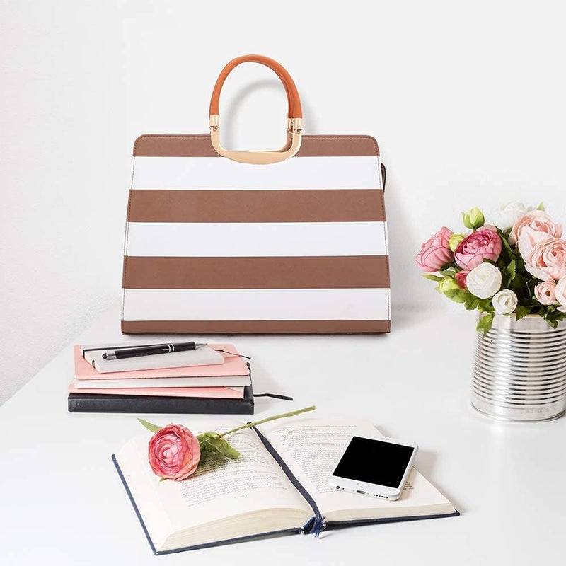 DASEIN Womens Handbag Top Handle Shoulder Bag Tote Satchel Purse Work Bag with Matching Wallet - Image 5