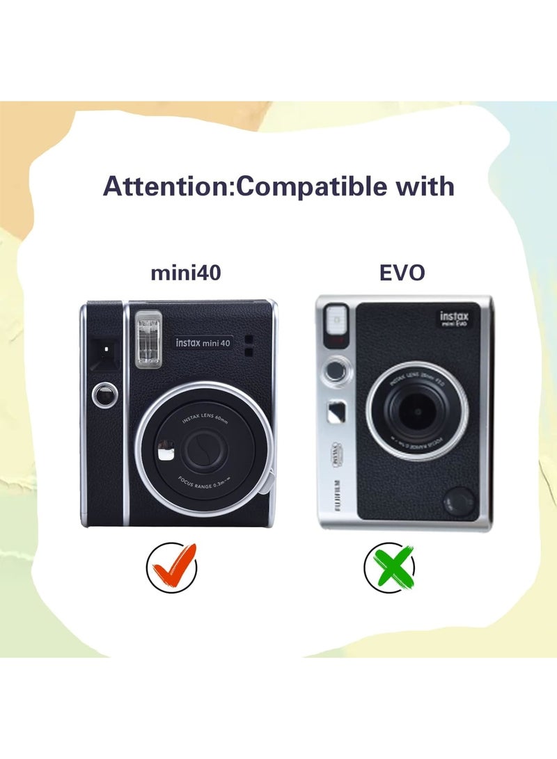 SOLARAE Ransparent Case, Crystal Hard PVC Clear Case with Shoulder Strap, Protective Case Clear Compatible with Fujifilm Instax Mini 40 Instant Camera/Polaroid Mini 40 Camera - Image 4