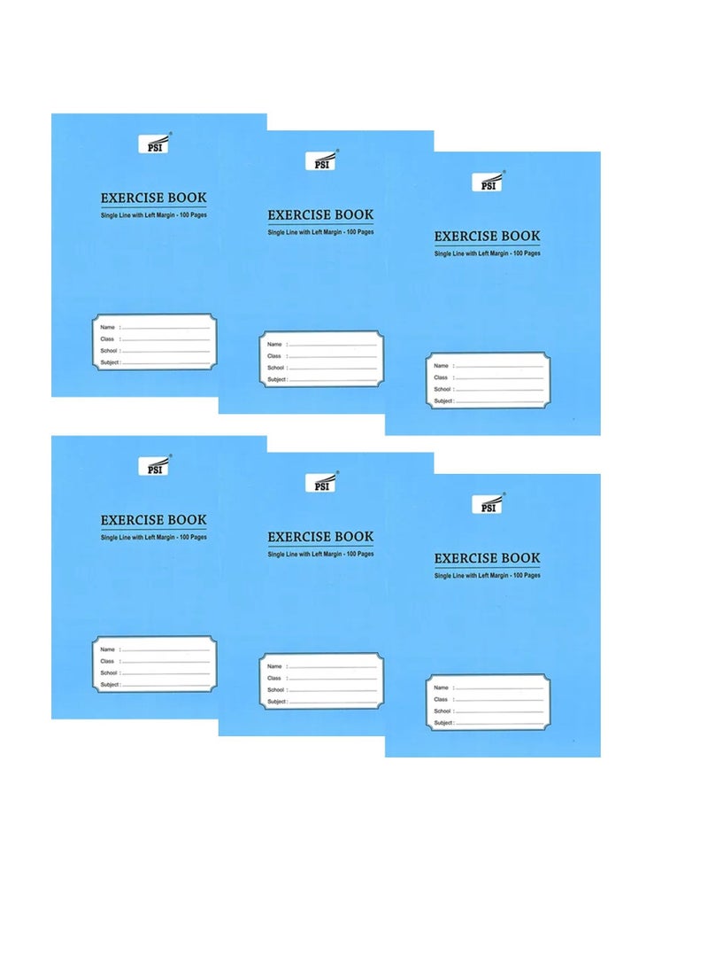 Psi - 6-Piece Single Line Exercise Notebook 100 Pages - Image 1