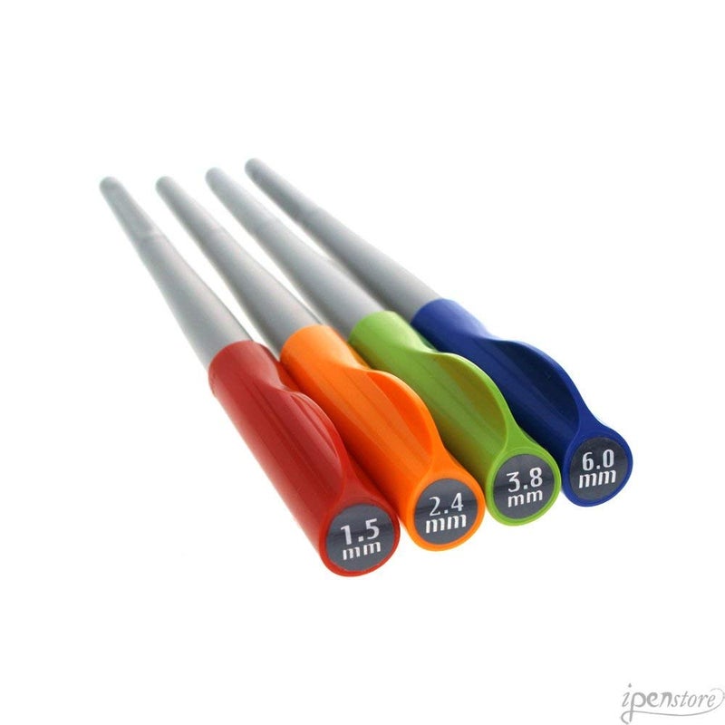 PILOT Parallel 4 Nib Calligraphy Pen Set, 1.5mm, 2.4mm, 3.8mm & 6.0mm Nibs, Includes 4 Black & 4 Red Ink Cartridges (90078) - Image 4