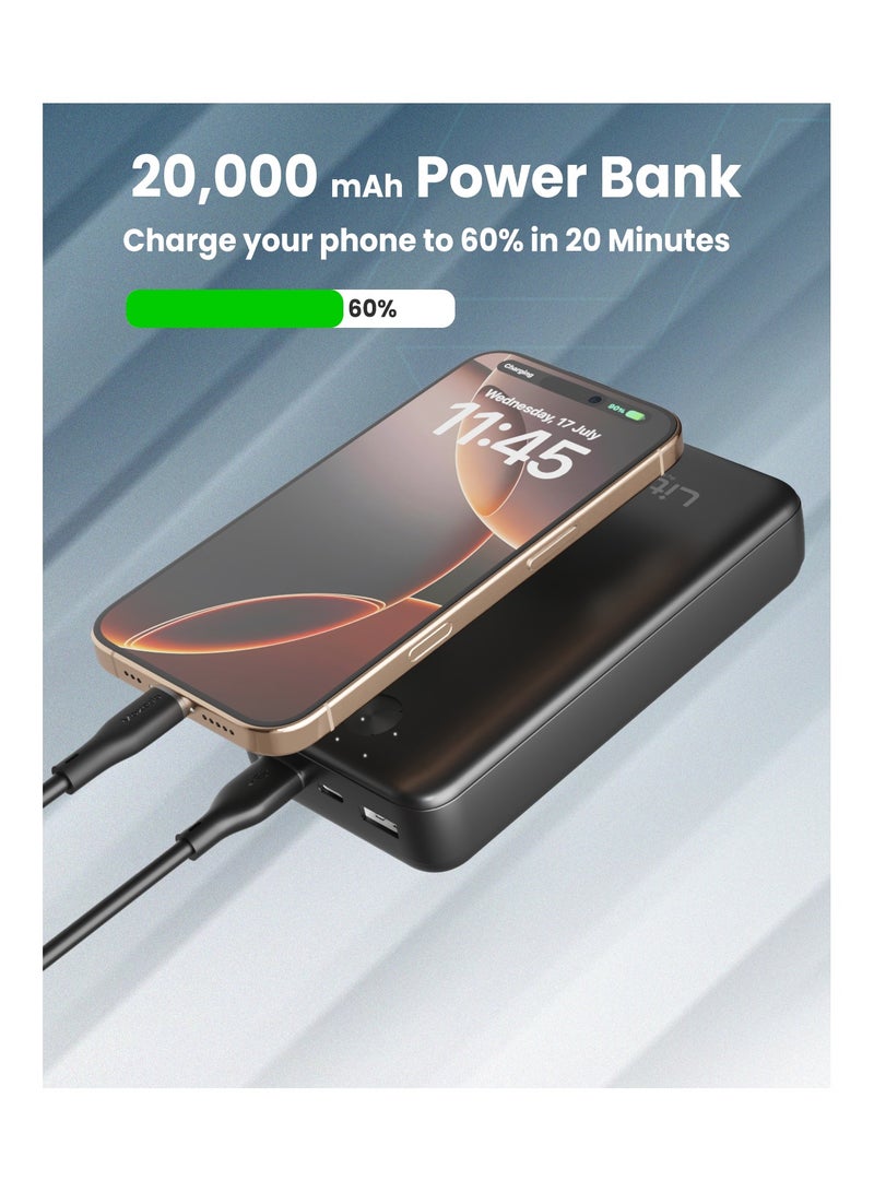 Moxedo باور بانك موكسييدو لايت 20,000 مللي أمبير شحن سريع مع 2 منفذ USB-A ومنفذ USB-C متوافق مع آيفون وسامسونج وآيباد وهواتف أندرويد الذكية والأجهزة اللوحية - Image 3