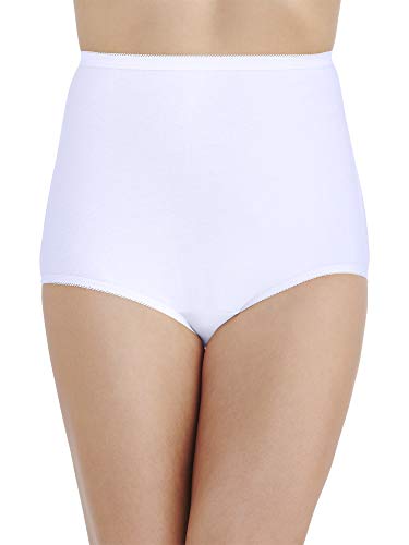 Vanity Fair Women's Perfectly Yours High Waisted Brief Panties, Cotton-Star White, 10 - Image 1