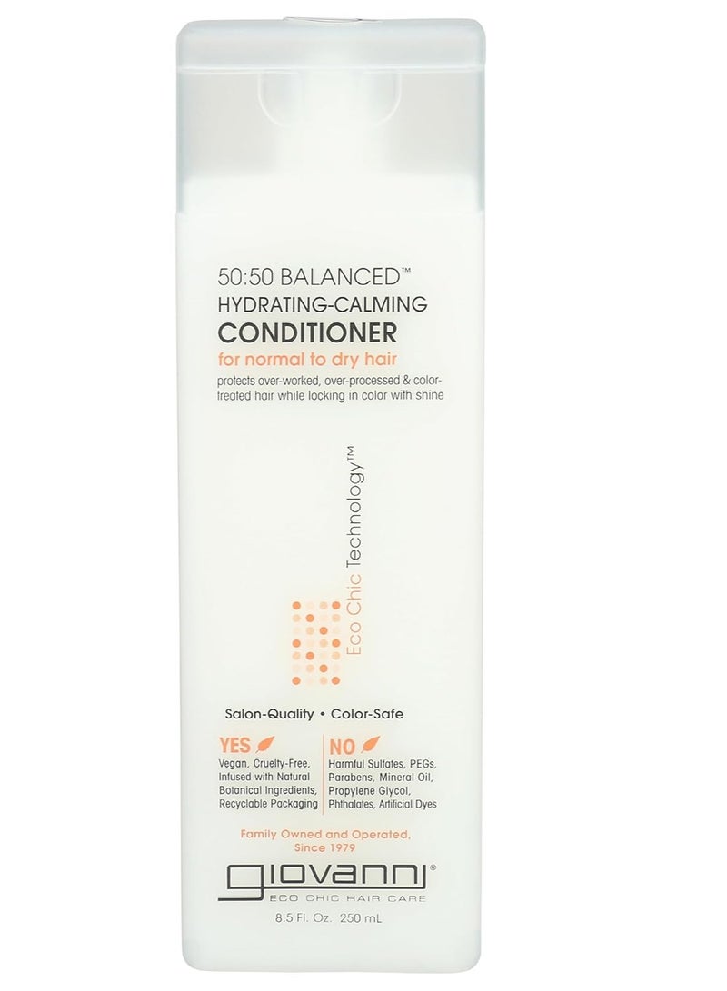 Giovane Giovanni Eco Chic 50:50 Balanced Hydrating & Soothing Conditioner - Leaves Hair pH Balanced, Ideal for Over-Processed and Environmentally Stressed Hair, Paraben Free, Color Safe, Sulfate Free, 8.5 oz - Image 1