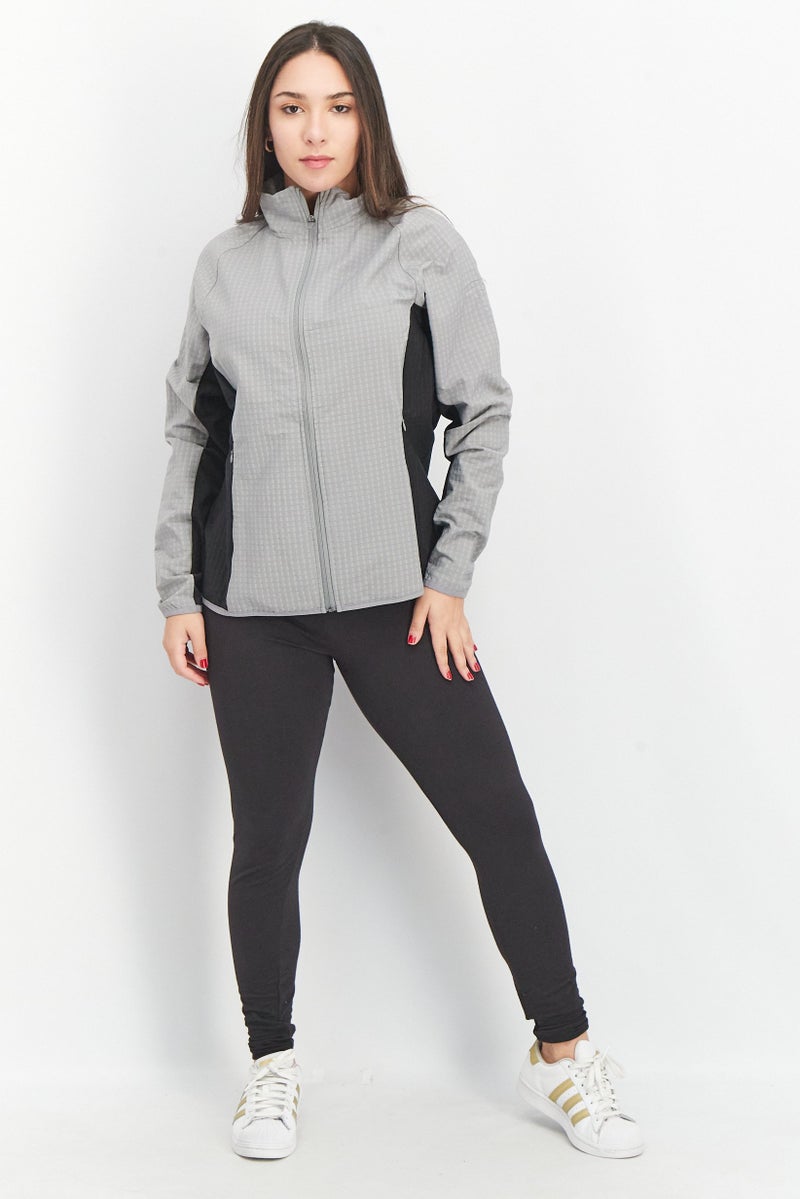 Hurley Women Sportswear Fit Long Sleeve Training Jacket, Grey - Image 3