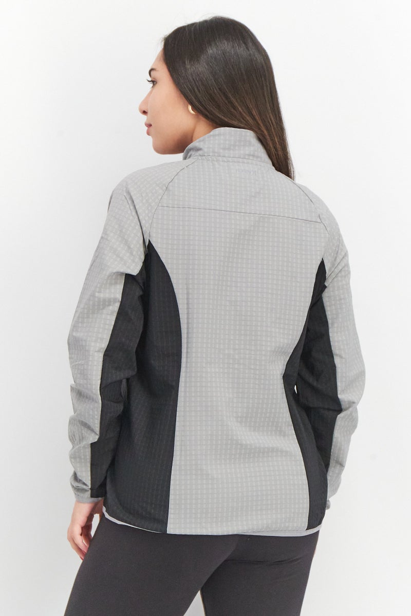 Hurley جاكيت تدريب طويل الأكمام للنساء، رياضي، رمادي - Image 4