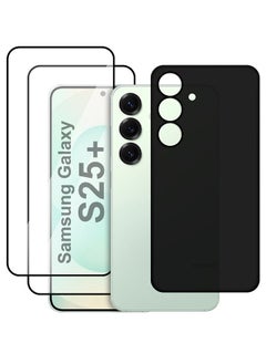 KZDOO 3Packs Case for Galaxy S25 Plus Air Skin Case All Around Full Protection Ultra Slim 0.3mm Thickness 4g Feather Weight with Two 3D Screen Protector- Black  - Image 1