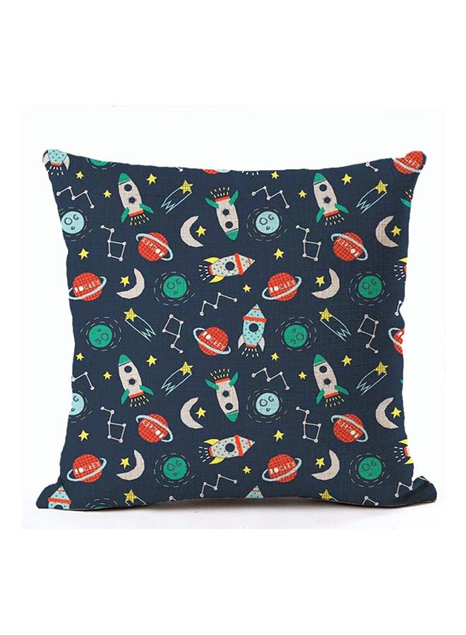 NIBEMINENT Astronaut Pattern Decorative Cushion Cover Multicolour 45x45centimeter