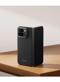 PITAKA PITAKA PItaka Google Pixel 9 Series Case, Slim & Light Pixel Fold Case MagSafe, Aramid Fiber Made [MagEZ Case 5 - Fusion Weaving Black/Grey] (Pixel 9 Pro Fold)  - Image 5