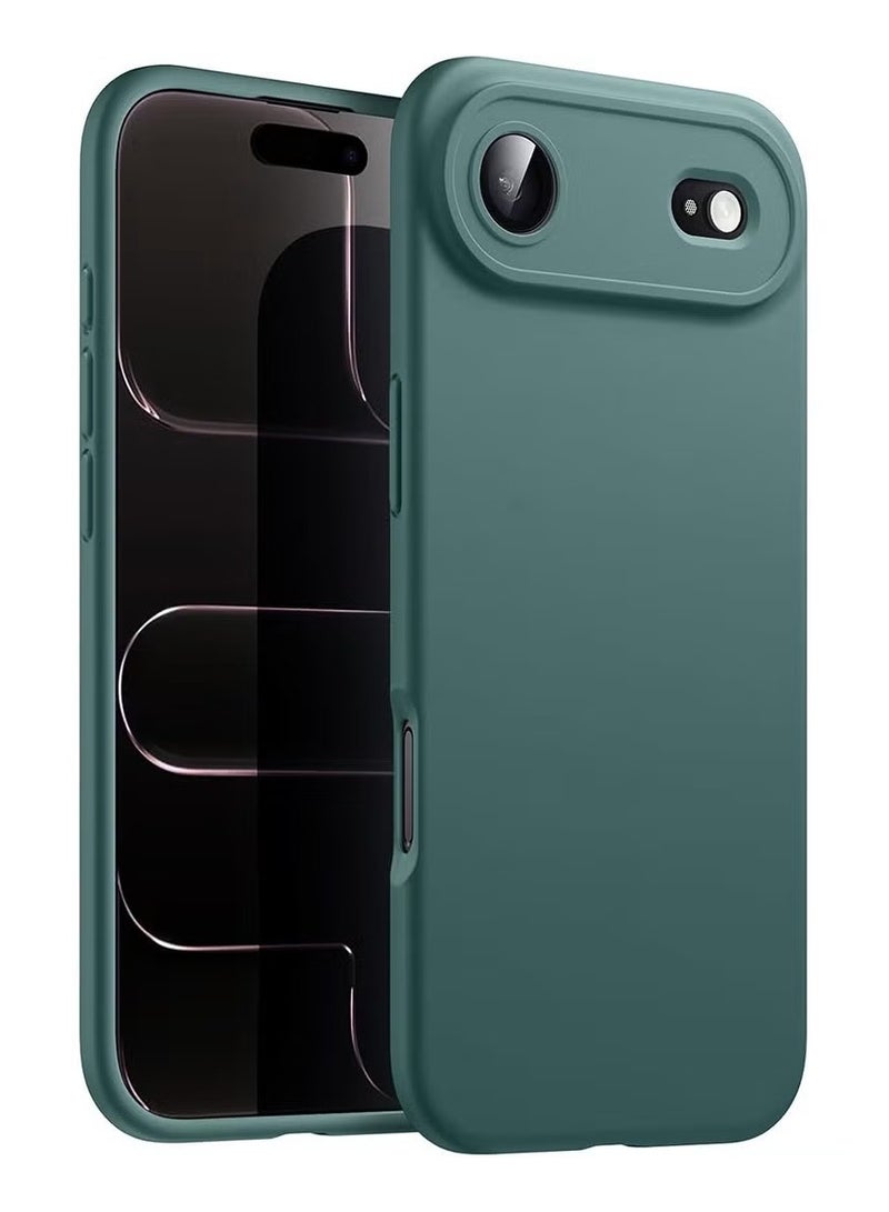 general Liquid Silicone Case for iPhone 17 Air (6.6") – Ultra-Slim Soft Touch Cover with Microfiber Lining & Enhanced Camera Protection - Midnight Green - Image 1